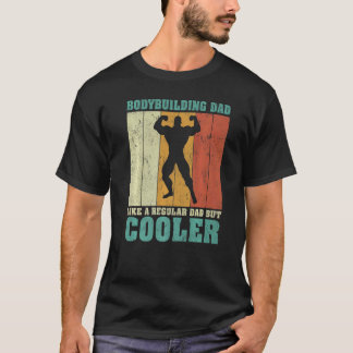 Camiseta Mens Vintage Bodybuilding Pai Como Um Pai Regular