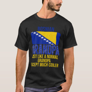 Camiseta Mens Vintage Bosnian Avô Bósnia Bandeira Para Fa