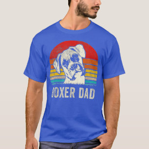 Camiseta Mens Vintage Boxer Dad Ever Daddy Gifts Dog Dad Fa