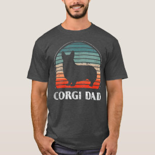 Camiseta Mens Vintage Corgi Dad Funny Welsh Corgi Papa