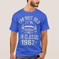 Mens Vintage de 60 anos 1962 Classic Car 60th Bir