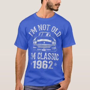 Camiseta Mens Vintage de 60 anos 1962 Classic Car 60th Bir