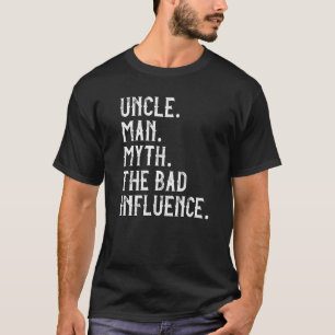 Camiseta Mens Vintage Divertido Tio Man Mito Influência Rui