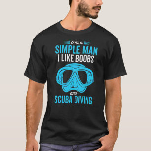 Camiseta Mens Vintage Diving For Men Pai Husband Scuba Div