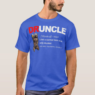 Camiseta Mens Vintage Druncle Bear Funkle Beer Engraçado Te