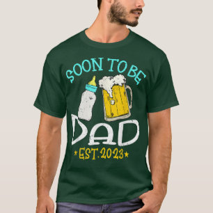 Camiseta Mens Vintage Em Breve Para Ser Pai 2023 Engraçada