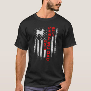 Camiseta Mens Vintage EUA - Bandeira Americana Best Shiba I