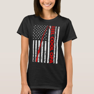 Camiseta Mens Vintage Flag American Reel Legal Opa Padres D