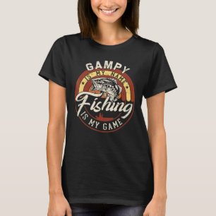 Camiseta Mens Vintage Gampage É O Meu Nome A Pescar Jogo Pa