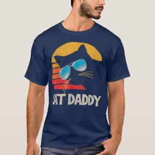Camiseta Mens Vintage Gato Pai Engraçado Gato Gato Povô Gpr