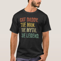 Mens Vintage Gato Pai Gato Pai Homem Mito Legenda