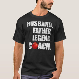 Camiseta Mens Vintage Husband Padre Legend Boliche Coach F