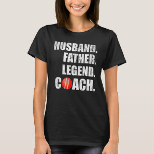 Camiseta Mens Vintage Husband Padre Legend Croquet Coach F
