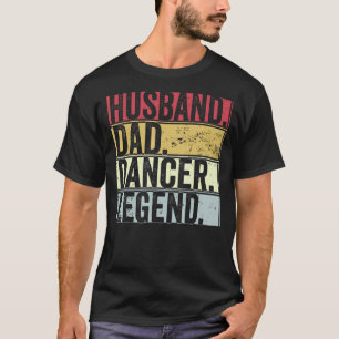 Camiseta Mens Vintage Husband Pai Dancer Legenda Para Gordu