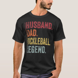 Camiseta Mens Vintage Husband Pai Pickleball Legenda Para F
