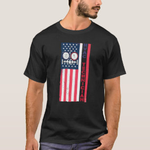 Camiseta Mens Vintage Hvac Technician Usa American Flag Hva