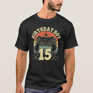 Camiseta Mens Vintage Level Unlocked 15 Birthday Boy 15 Y