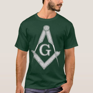 Camiseta Mens Vintage Masonic Square e Compass