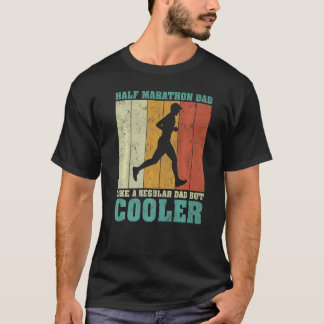 Camiseta Mens Vintage Meia Maratona Pai Como Um Pai Regular