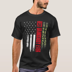 Camiseta Mens Vintage Melhor Avô De Camo American Fl