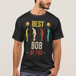 Camiseta Mens Vintage Melhor Bob Do Par Vovô Golfer Pai