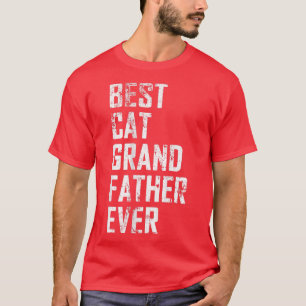 Camiseta Mens Vintage Melhor Gato Avô Engraçado Faia
