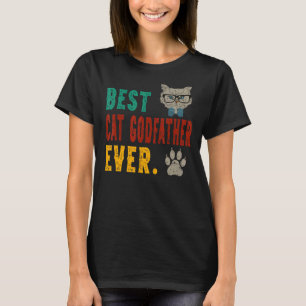 Camiseta Mens Vintage Melhor Gato Padrinho Nunca Bump Fi Fa