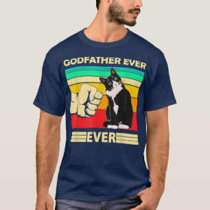 Camiseta Mens Vintage Melhor Gato Poderoso Chefão Nunca Bum