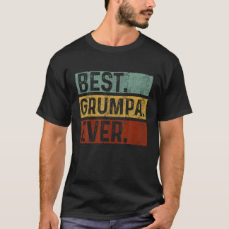 Camiseta Mens Vintage Melhor Grumpa Sempre Pai Papa Pai Da