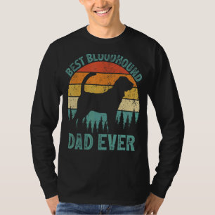 Camiseta Mens Vintage Melhor Pai de Bloodhound Alguma Vez D