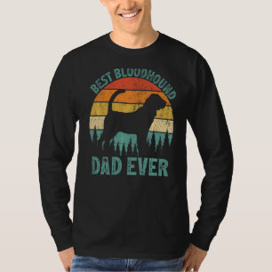 Camiseta Mens Vintage Melhor Pai de Bloodhound Alguma Vez D