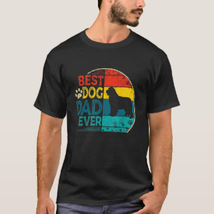 Camiseta Mens Vintage Melhor Pai De Cachorro Da Terra Nova