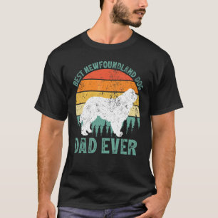 Camiseta Mens Vintage Melhor Pai De Cachorro Da Terra Nova