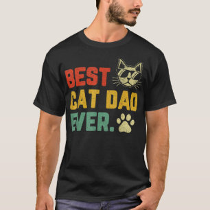 Camiseta Mens Vintage Melhor Pai De Gato Já Pai De Gato Pai