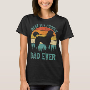 Camiseta Mens Vintage Melhor Pai de Poodle de Brinquedos Nu