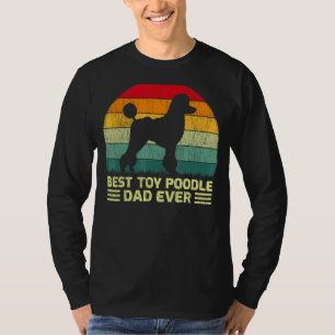 Camiseta Mens Vintage Melhor Pai de Poodle de Brinquedos Nu