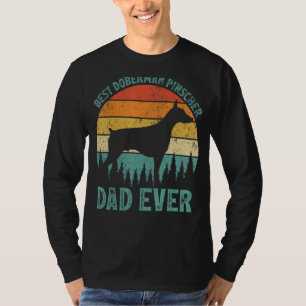 Camiseta Mens Vintage Melhor Pai Doberman Pinscher Ever Fat