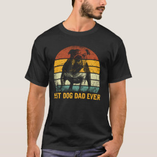 Camiseta Mens Vintage Melhor Pai Inglês Para Buldogue Nunca
