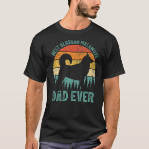 Camiseta Mens Vintage Melhor Pai Malamute do Alasca