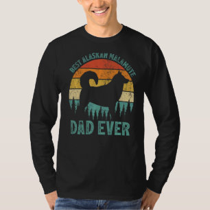 Camiseta Mens Vintage Melhor Pai Malamute do Alasca