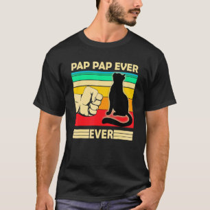 Camiseta Mens Vintage Melhor Pap De Gato Pap Ever Bump Ajus