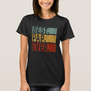 Camiseta Mens Vintage Melhor Pap Pai Dia de os pais Papa