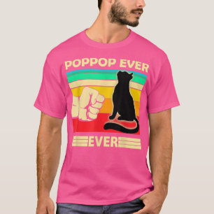 Camiseta Mens Vintage Melhor Pop Gato Pop Ever Bump Ajustad