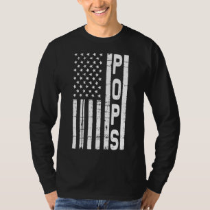 Camiseta Mens Vintage Merica American Flag Pop For Padre