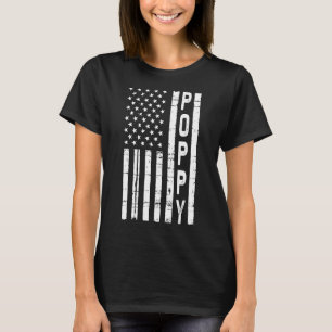 Camiseta Mens Vintage Merica American Flag Poppy Por Fathe