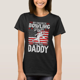 Camiseta Mens Vintage Meu Jogador De Boliches Favorito Me C
