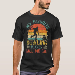 Camiseta Mens Vintage Meu Jogador De Boliches Favorito Me C