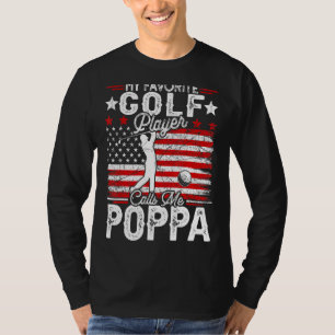 Camiseta Mens Vintage Meu Jogador De Golfe Favorito Me Cham