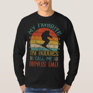 Camiseta Mens Vintage Meus Amigos de Esqui Me Chamam De Esq