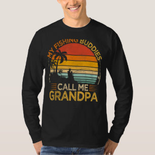 Camiseta Mens Vintage Meus Amigos De Pesca Chamam Avô Fishi